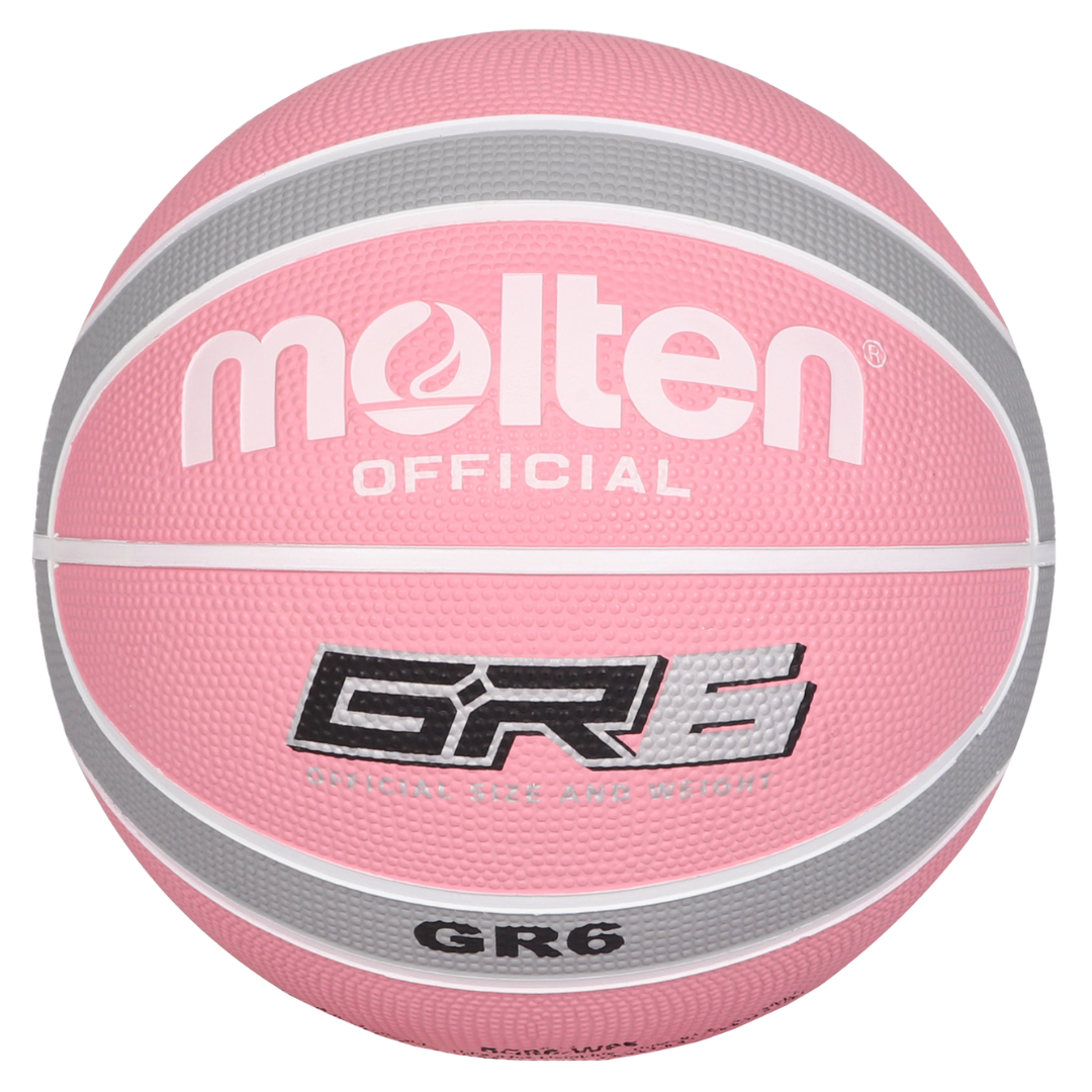 Molten BGR Rubber Basketball - Pink/Grey (Size 6)